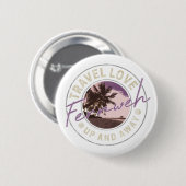 フェルンワパームアンドビーチヴィンテージトラベル土産 缶バッジ (正面&裏面)