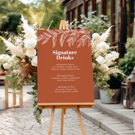 フェルン ボタニカル ウッドランド シグネチャー ドリンク メニュー ポスト ポスター