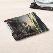 フェル読メア·ガールズ·ア·レター スクエアペーパーコースター (アングル)