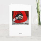 フェレットがサンタクリスマスカードを待つ シーズンカード (裏面)