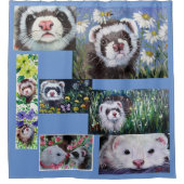 フェレットとより多くのフェレットのシャワーカーテン シャワーカーテン (正面)