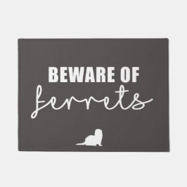 フェレットに注意 ドアマット