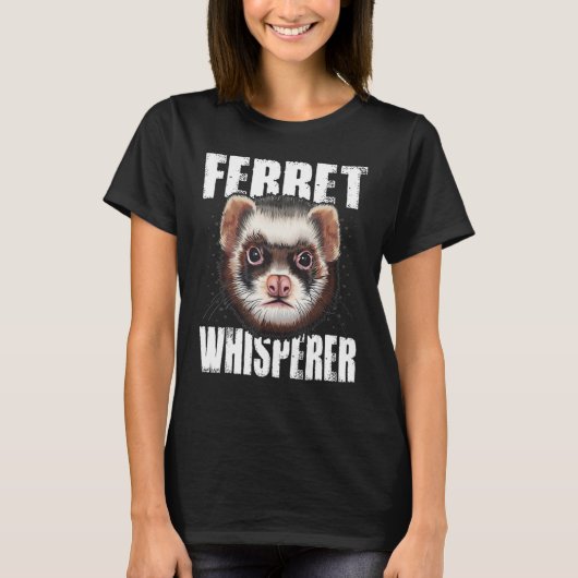フェレットのささやき屋 フェレットの顔 服 Tシャツ (正面)