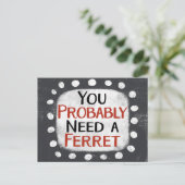 フェレットのはがきが必要である ポストカード (スタンド正面)