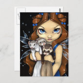 「フェレットのアームフル」はがき ポストカード (正面/裏面)