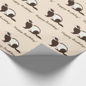 フェレットのハッピーバースデー ラッピングペーパー (角)