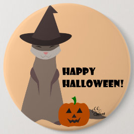 フェレットのハロウィンかわいいボタン 缶バッジ