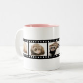 フェレットのフィルムのストリップ ツートーンマグカップ (正面左)