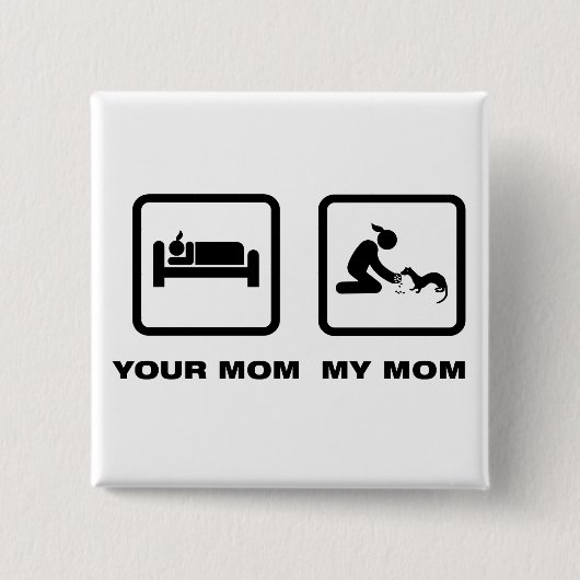 フェレットの恋人 缶バッジ (正面)