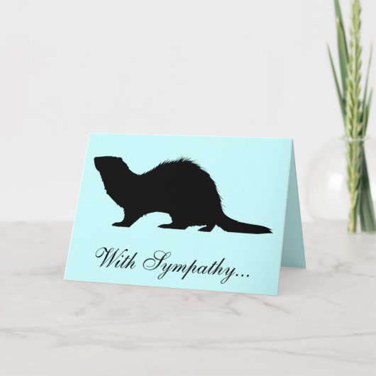 フェレットの悔やみや弔慰の損失を使って カード (正面)