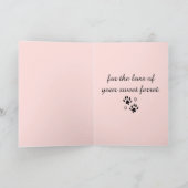 フェレットの悔やみや弔慰喪失と共に カード (内部)