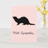 フェレットの悔やみや弔慰喪失と共に カード (黄色い花)