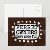 フェレットの所有者は他のおもしろいはがき ポストカード (正面/裏面)