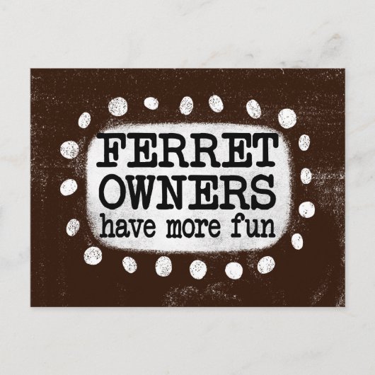 フェレットの所有者は他のおもしろいはがき ポストカード (正面)