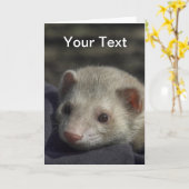 フェレットの挨拶状 カード (黄色い花)