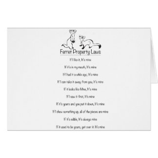 フェレットの特性の法律カード
