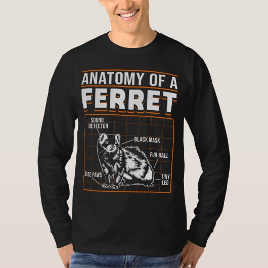フェレットの解剖学 Tシャツ (正面)