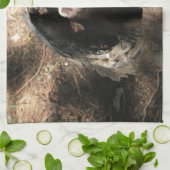 フェレットの顔 キッチンタオル (折り畳み)