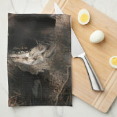 フェレットの顔 キッチンタオル (四つ折り)