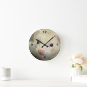 フェレットの顔 ラウンド壁時計 (ホーム)