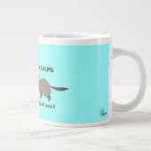 フェレットはポテトチップスのジャンボブルーマグのようなものだ ジャンボコーヒーマグカップ (右)