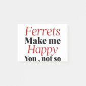 フェレットは私をそう幸せにしてくれない ポストイット (正面)