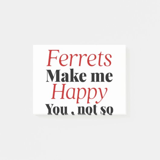 フェレットは私をそう幸せにしてくれない ポストイット (正面)