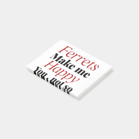フェレットは私をそう幸せにしてくれない ポストイット (アングル)