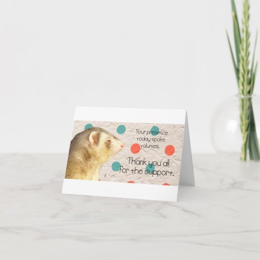 フェレットカードありがとう サンキューカード (正面)