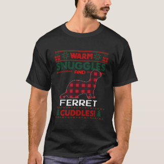 フェレットクリスマスパジャマシャツポレカット醜いクリスマス Tシャツ