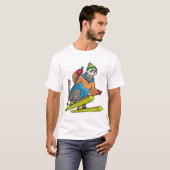 フェレットスキーヤー スキー 冬のスポーツ Tシャツ (正面フル)