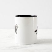 フェレットパパブラックレタリングとセーブルフェレット ツートーンマグカップ (中央)