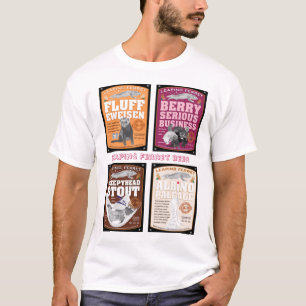 フェレットビールラベルの跳躍 Tシャツ
