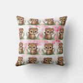 フェレットフローラヴィンテージパターン クッション (裏面)