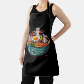フェレットラーメン麺アニメかわいい日本のオタクJ エプロン (インサイチュ)