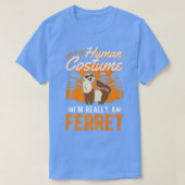 フェレット人間の衣装ハロウィンフェレット1 Tシャツ (デザイン正面)