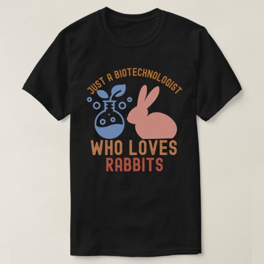 フェレット好きなバイオテクノロジストのTシャツ Tシャツ (デザイン正面)