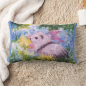 フェレット春ガーデン装飾用クッション ランバークッション (ブランケット)