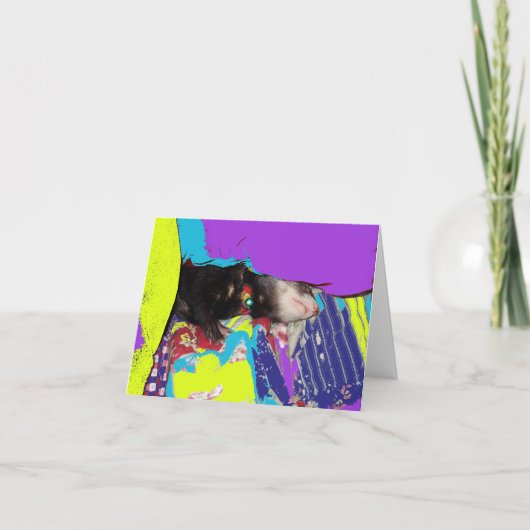 フェレット昼寝誕生日カード カード (正面)