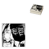 フェレット時計と洞窟の魔法の古いウィザード ラバースタンプ (押印)