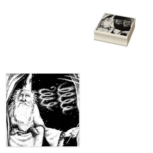 フェレット時計と洞窟の魔法の古いウィザード ラバースタンプ (押印)