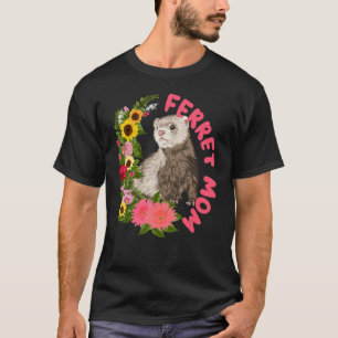 フェレット用フェレット母子小便蓋動物 Tシャツ