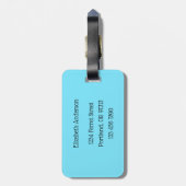 フェレット紳士の水の色とモノクレバータイチ ラゲッジタグ (裏面縦)