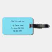 フェレット紳士の水の色とモノクレバータイチ ラゲッジタグ (裏面横)