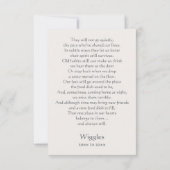 フェレット記念詩エンジェルウィングス名フィールドを追加 サンキューカード (裏面)