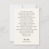 フェレット記念詩エンジェルウィングス名フィールドを追加 サンキューカード (裏面)