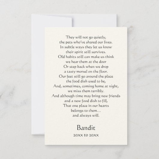 フェレット記念詩エンジェルウィングス名フィールドを追加 サンキューカード (裏面)