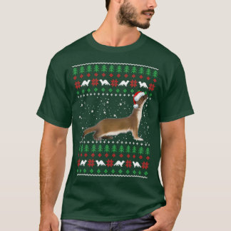 フェレット醜いクリスマスセーター Tシャツ
