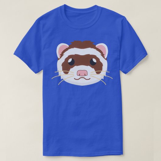 フェレット顔フェレット動物愛好家グラフィック Tシャツ (デザイン正面)