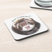 フェレット顔写真得チキン？ コースター (左側)